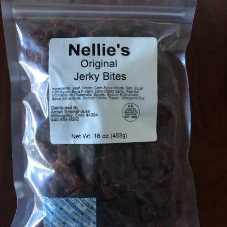 Nellie's Beef Jerky Bites, 1 Pound Bulk Bag, Original Mild